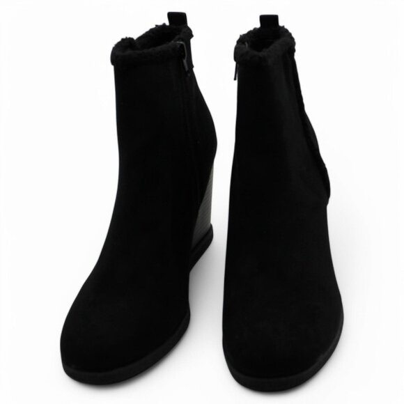 Sun + Stone Womens Camillia F Faux Suede Ankle Wedge Boots - Picture 2 of 6